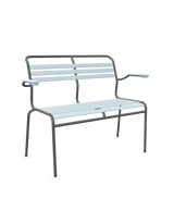Schaffner Säntis Banc à lattes 2 places avec accoudoirs
