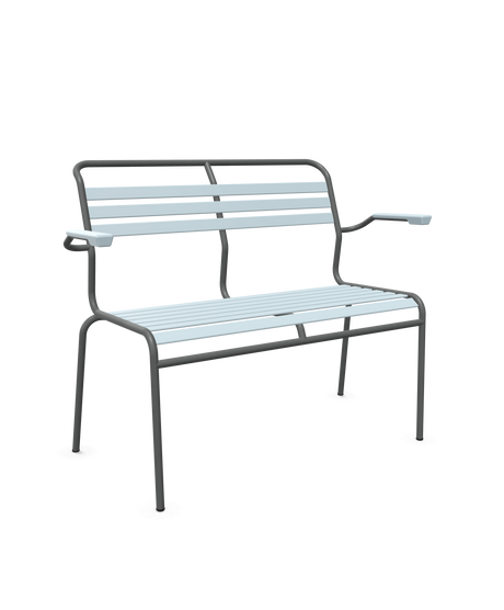 Schaffner Säntis Banc à lattes 2 places avec accoudoirs