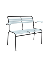 Schaffner Säntis Banc à lattes 2 places avec accoudoirs
