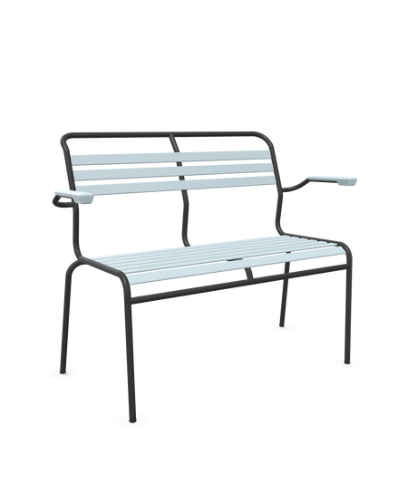Schaffner Säntis Banc à lattes 2 places avec accoudoirs