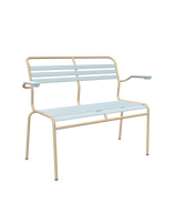 Schaffner Säntis Banc à lattes 2 places avec accoudoirs