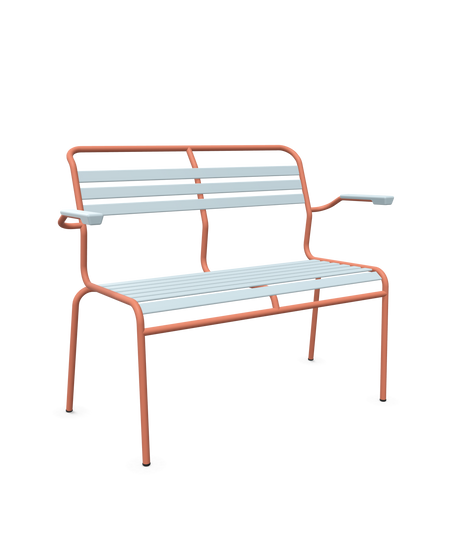 Schaffner Säntis Banc à lattes 2 places avec accoudoirs
