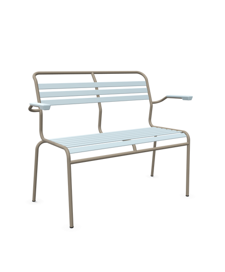 Schaffner Säntis Banc à lattes 2 places avec accoudoirs