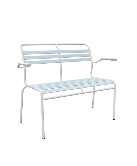 Schaffner Säntis Banc à lattes 2 places avec accoudoirs