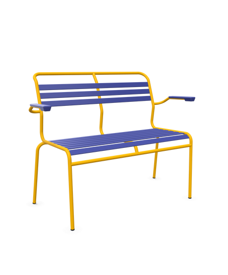 Schaffner Säntis Banc à lattes 2 places avec accoudoirs