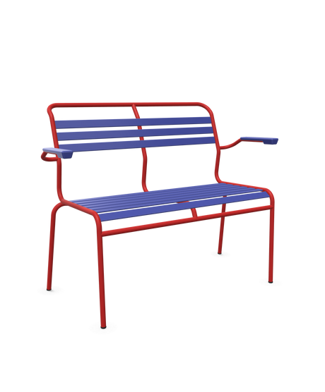 Schaffner Säntis Banc à lattes 2 places avec accoudoirs