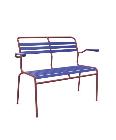 Schaffner Säntis Banc à lattes 2 places avec accoudoirs