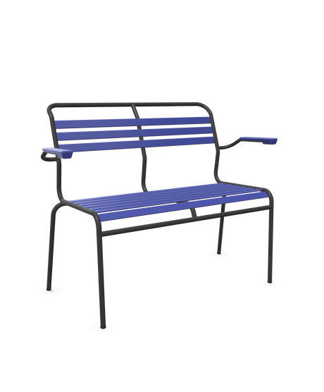 Schaffner Säntis Banc à lattes 2 places avec accoudoirs