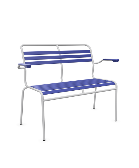Schaffner Säntis Banc à lattes 2 places avec accoudoirs