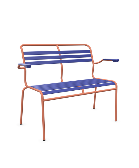 Schaffner Säntis Banc à lattes 2 places avec accoudoirs