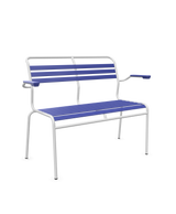Schaffner Säntis Banc à lattes 2 places avec accoudoirs