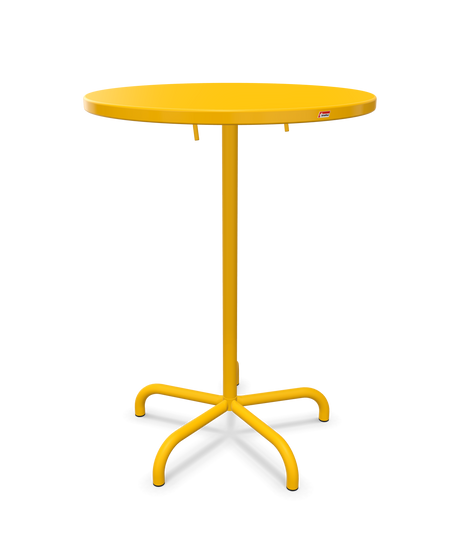 Schaffner Säntis Table haute rabattable ronde Ø80cm h:110cm