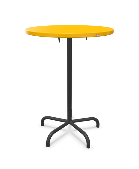 Schaffner Säntis Table haute rabattable ronde Ø80cm h:110cm