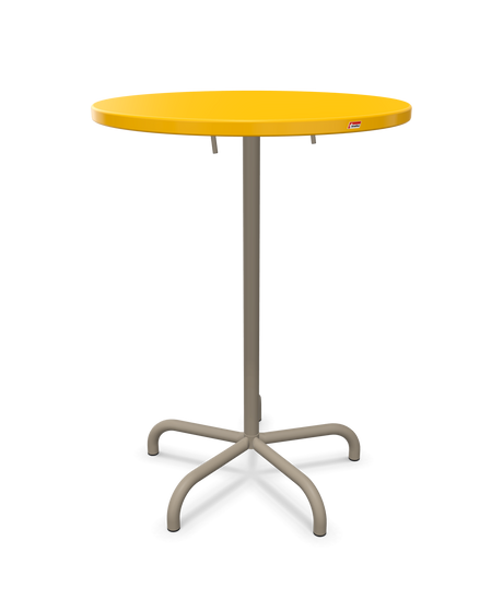 Schaffner Säntis Table haute rabattable ronde Ø80cm h:110cm