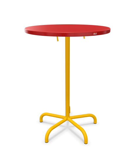 Schaffner Säntis Table haute rabattable ronde Ø80cm h:110cm