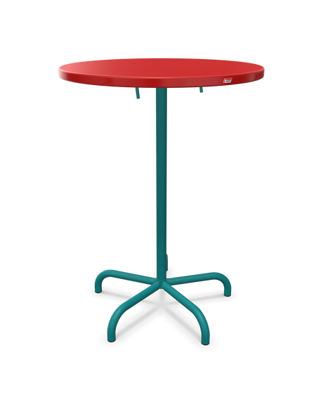 Schaffner Säntis Table haute rabattable ronde Ø80cm h:110cm