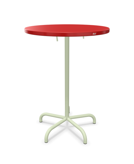 Schaffner Säntis Table haute rabattable ronde Ø80cm h:110cm