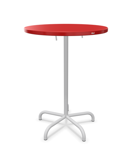 Schaffner Säntis Table haute rabattable ronde Ø80cm h:110cm