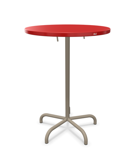 Schaffner Säntis Table haute rabattable ronde Ø80cm h:110cm