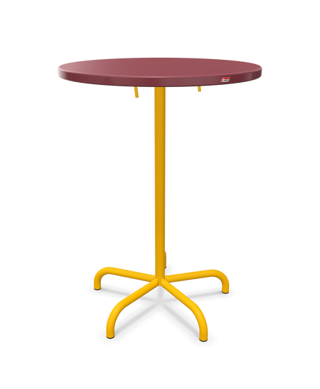 Schaffner Säntis Table haute rabattable ronde Ø80cm h:110cm