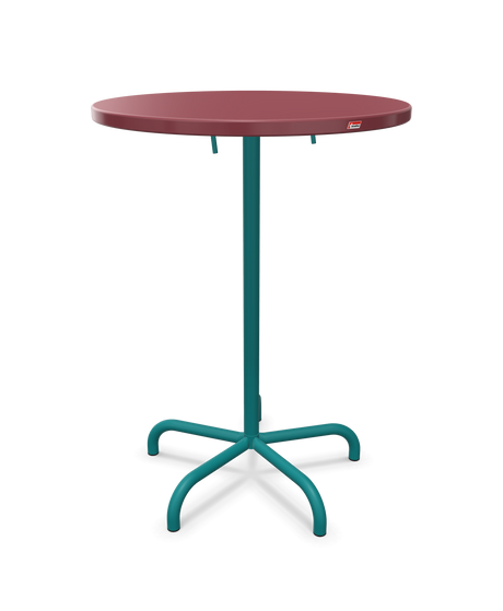 Schaffner Säntis Table haute rabattable ronde Ø80cm h:110cm