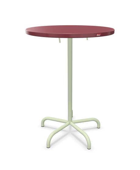 Schaffner Säntis Table haute rabattable ronde Ø80cm h:110cm