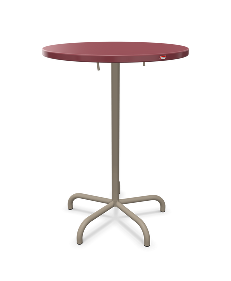 Schaffner Säntis Table haute rabattable ronde Ø80cm h:110cm