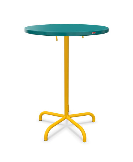 Schaffner Säntis Table haute rabattable ronde Ø80cm h:110cm