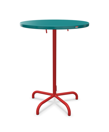 Schaffner Säntis Table haute rabattable ronde Ø80cm h:110cm