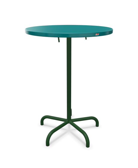 Schaffner Säntis Table haute rabattable ronde Ø80cm h:110cm