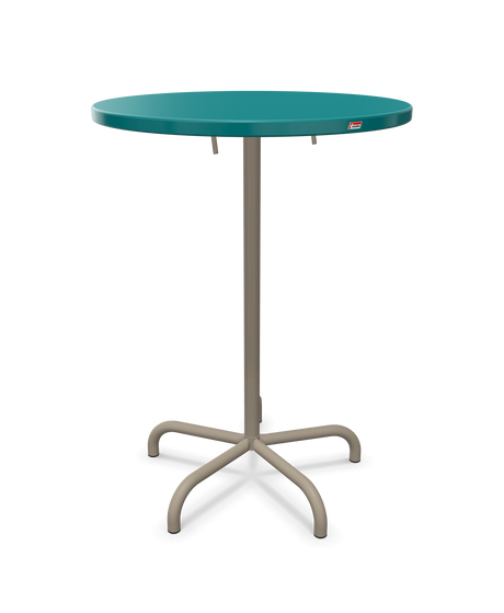 Schaffner Säntis Table haute rabattable ronde Ø80cm h:110cm