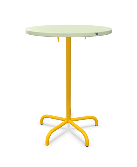 Schaffner Säntis Table haute rabattable ronde Ø80cm h:110cm