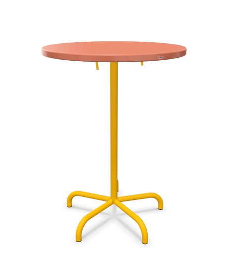 Schaffner Säntis Table haute rabattable ronde Ø80cm h:110cm