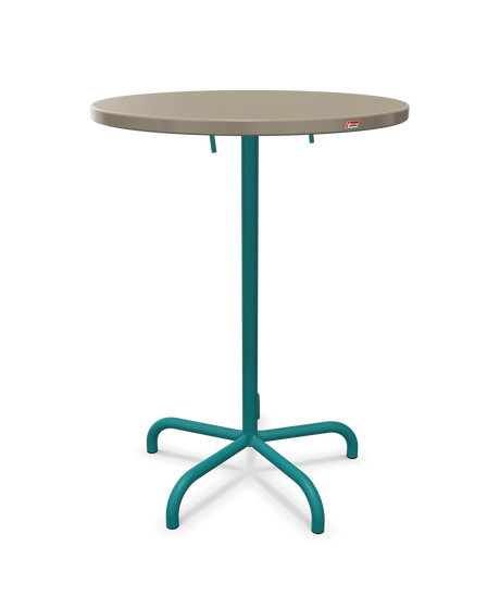 Schaffner Säntis Table haute rabattable ronde Ø80cm h:110cm