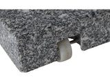 Siena Garden Socle granite 50x50cm avec roulettes et poigné télescopique 45kg 