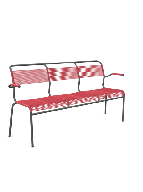 Schaffner Säntis Banc Spaghetti 3 places avec accoudoirs