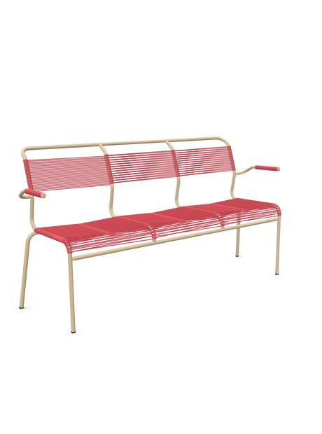 Schaffner Säntis Banc Spaghetti 3 places avec accoudoirs