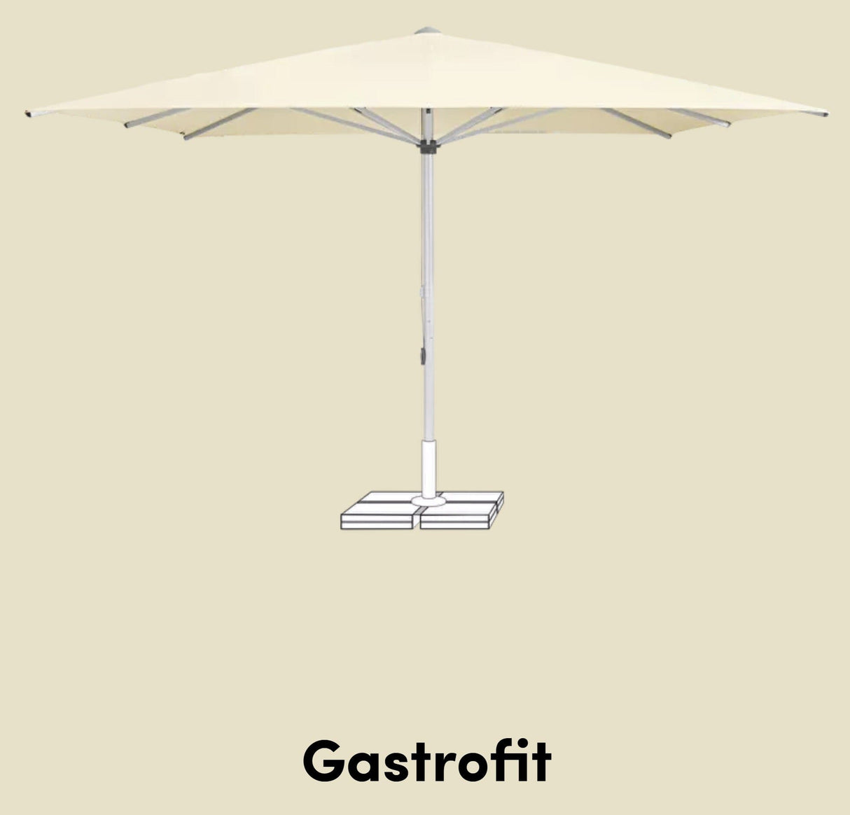 Suncomfort by Glatz Mât inférieur pour Parasol Gastrofit 
