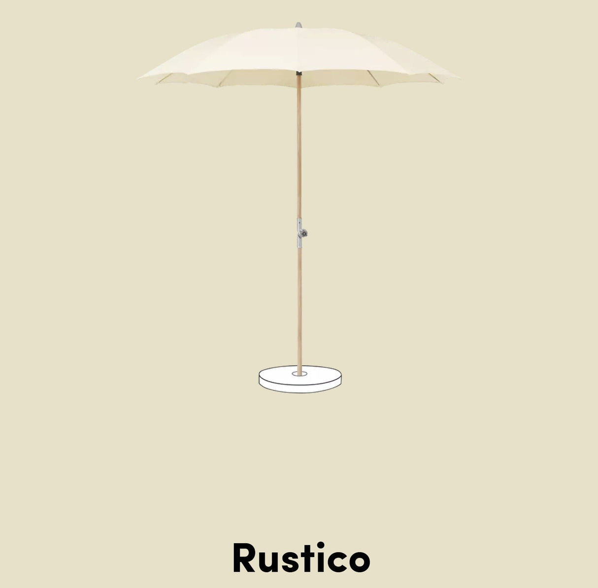 Suncomfort by Glatz Mât inférieur pour Parasol Rustico 