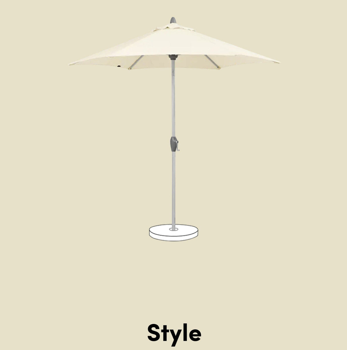 Suncomfort by Glatz Mât inférieur pour Parasol Style Ø250cm 