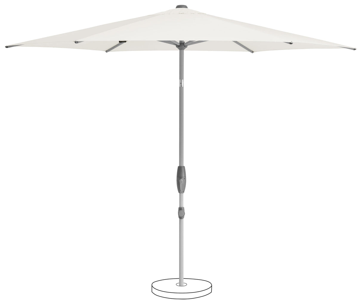 Suncomfort by Glatz Parasol Shell Turn Modèle 2025 Ø330cm Sand white 050 