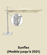 Suncomfort by Glatz Toile de rechange pour Parasol Sunflex 300x300cm modèle jusqu'à 2021 