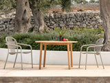 Vincent Sheppard Cleo dining armchair – Dune white, Untreated teak
