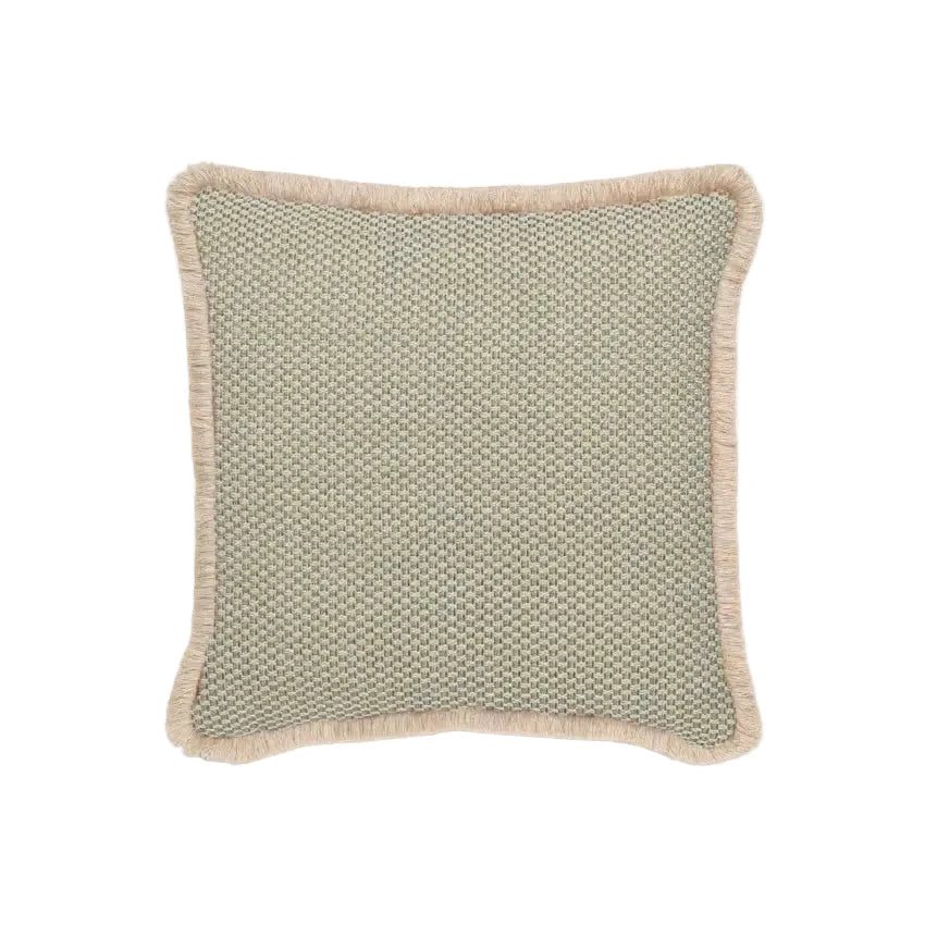 Vincent Sheppard Coussin déco Indira 40x40cm petites franges Emerald (Cat.G) 