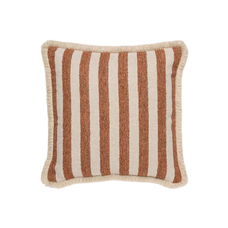 Vincent Sheppard Coussin déco Indira 40x40cm petites franges Fez Rust (Cat.G) 
