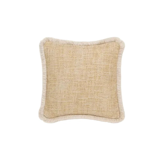 Vincent Sheppard Coussin déco Indira 40x40cm petites franges Saffron (Cat.G) 