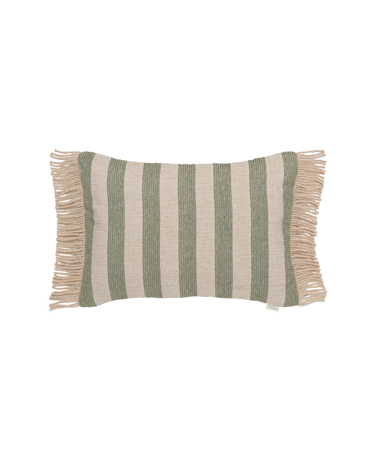 Vincent Sheppard Coussin déco Indira 50x35cm grandes franges Fez Green (Cat.G) 