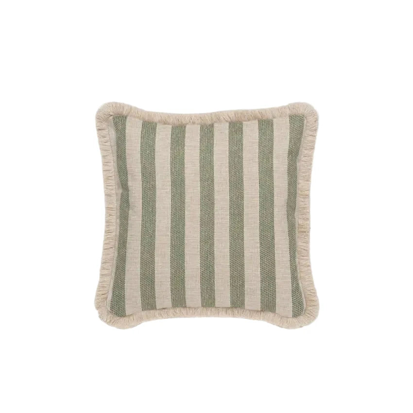 Vincent Sheppard Coussin déco Indira 50x50cm petites franges Fez Green (Cat.G) 