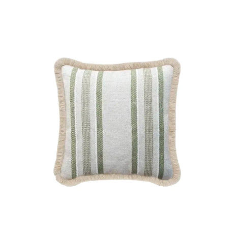 Vincent Sheppard Coussin déco Indira 50x50cm petites franges Rabat Green (Cat.G) 