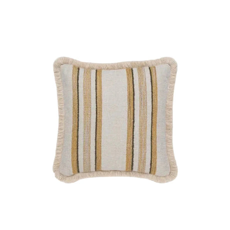Vincent Sheppard Coussin déco Indira 50x50cm petites franges Rabat Ochre (Cat.G) 